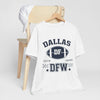 Lavender Dallas DFW Football Tee – Texas Vintage Sports T-Shirt