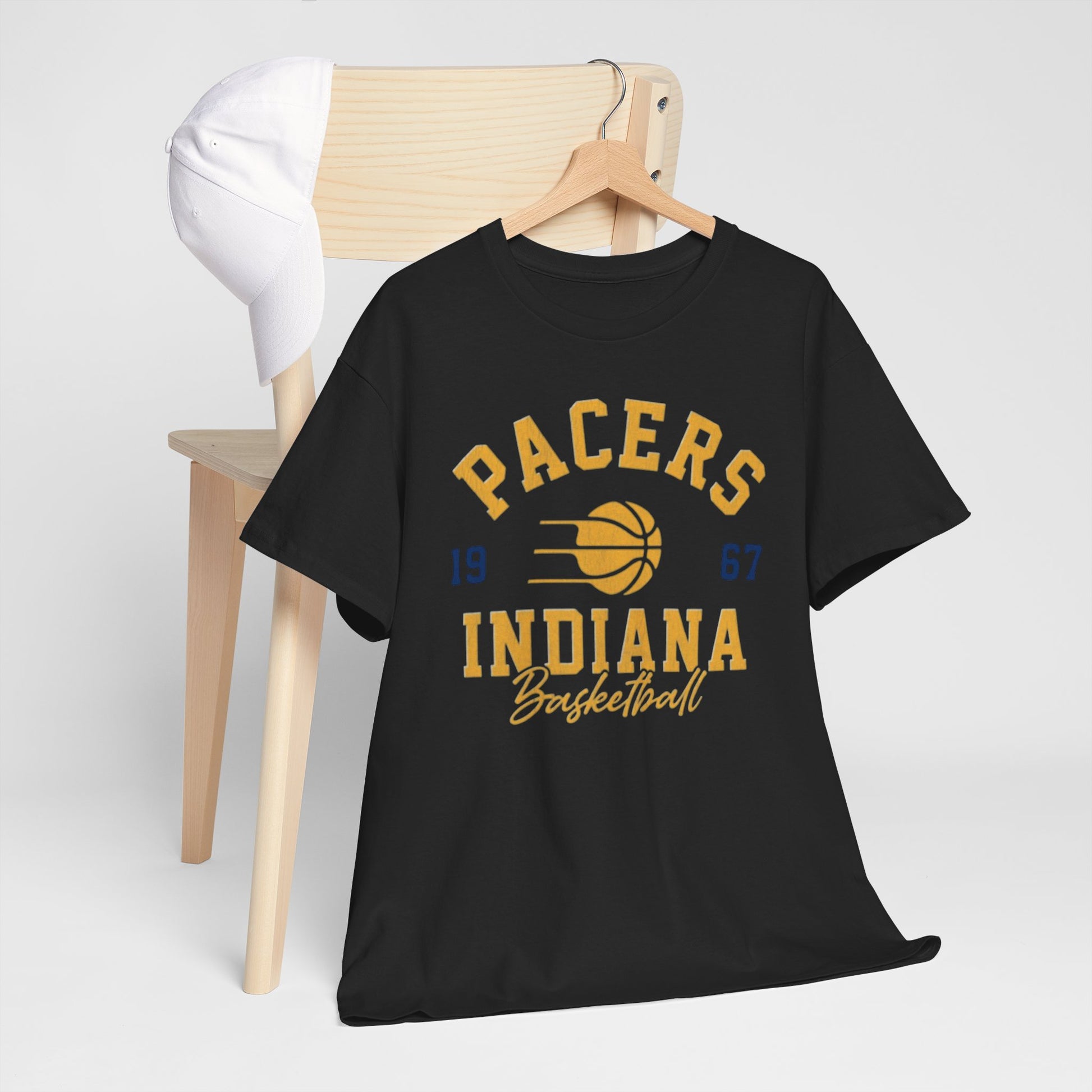 Dark Slate Gray Pacers Indiana Basketball Vintage Tee