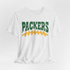 Lavender Packers Football Tee — Vintage Green & Gold Gridiron Design