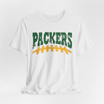 Lavender Packers Football Tee — Vintage Green & Gold Gridiron Design