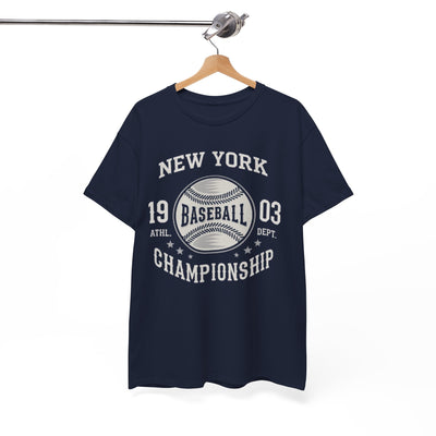 Baseball Tee — New York Championship 1903 Vintage Sports Shirt – breathable comfort wear, sportswear style, image 1.0
