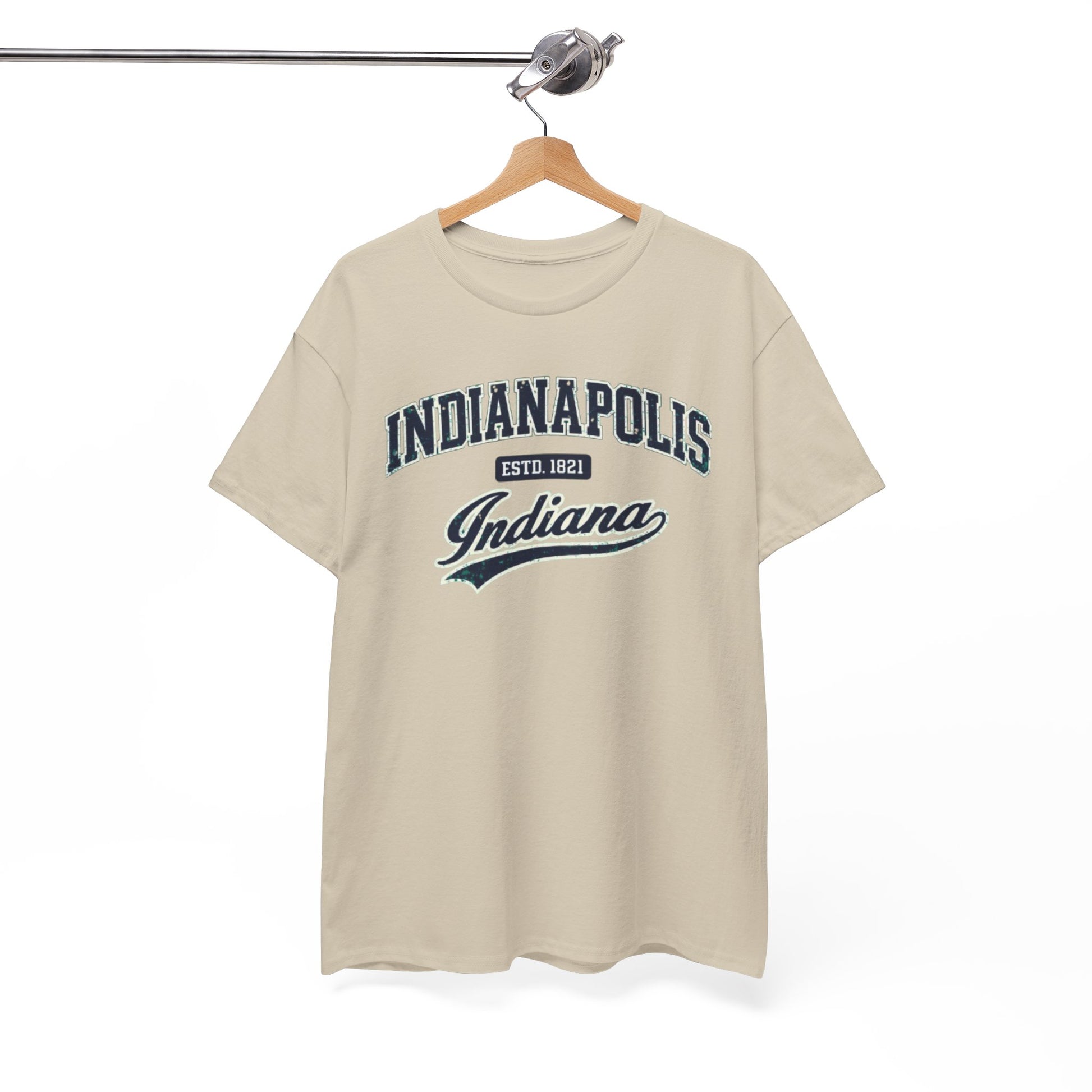 Indianapolis Shirt Vintage Script Tee Indianapolis Indiana T Shirt Retro City Shirt – nfl fan apparel, lightweight game day shirt, image 1.0