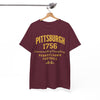 Pittsburgh 1756 Pennsylvania Football T‑Shirt Streetwear-friendly everyday styling tee