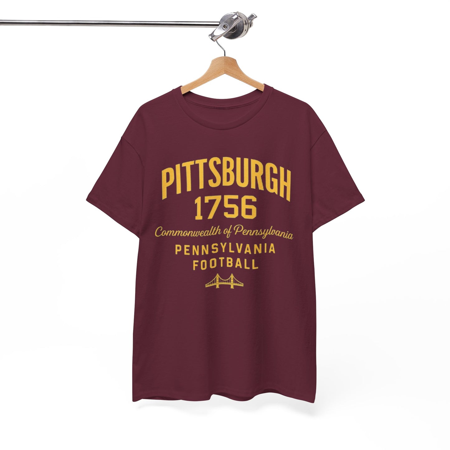 Pittsburgh 1756 Pennsylvania Football T‑Shirt Streetwear-friendly everyday styling tee