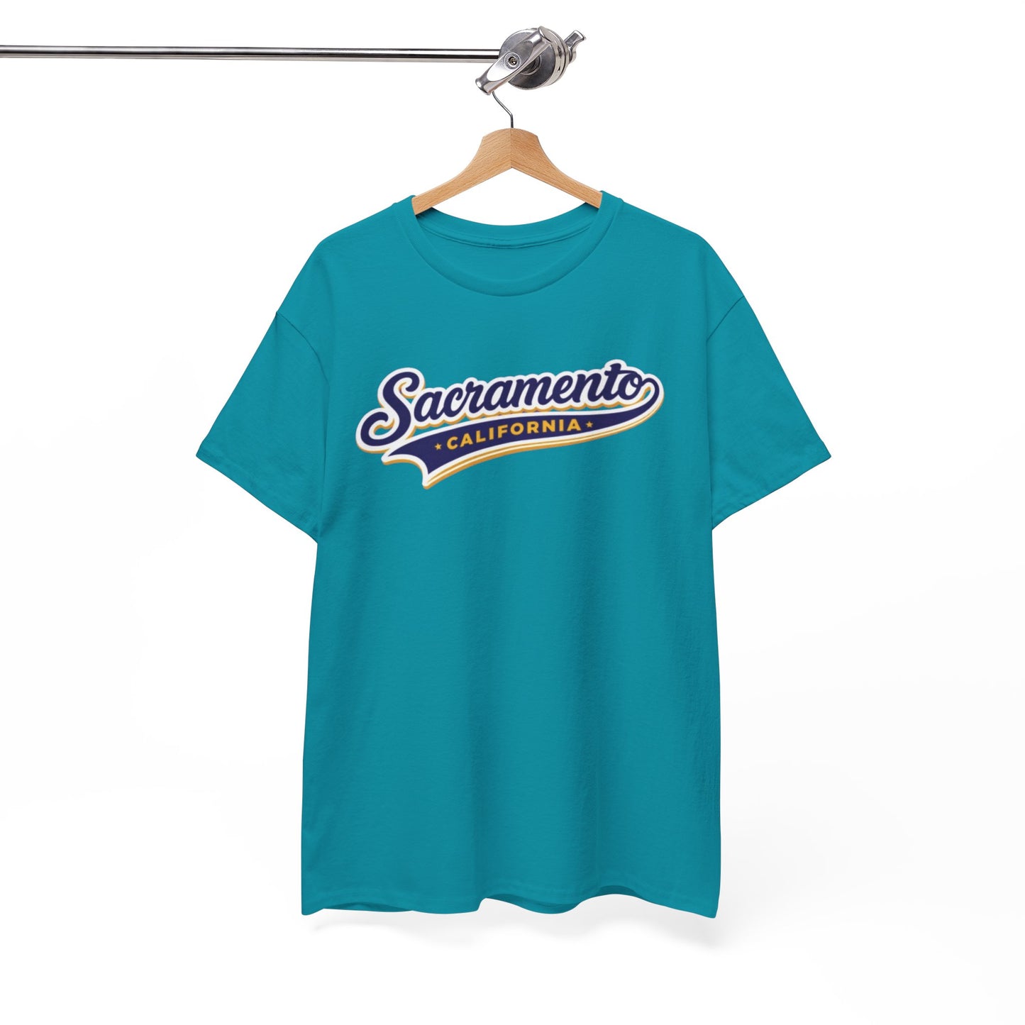 White Smoke Sacramento California Retro Script T-Shirt
