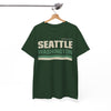 White Smoke Seattle Washington Vintage Tee — Emerald City Retro Graphic T-Shirt