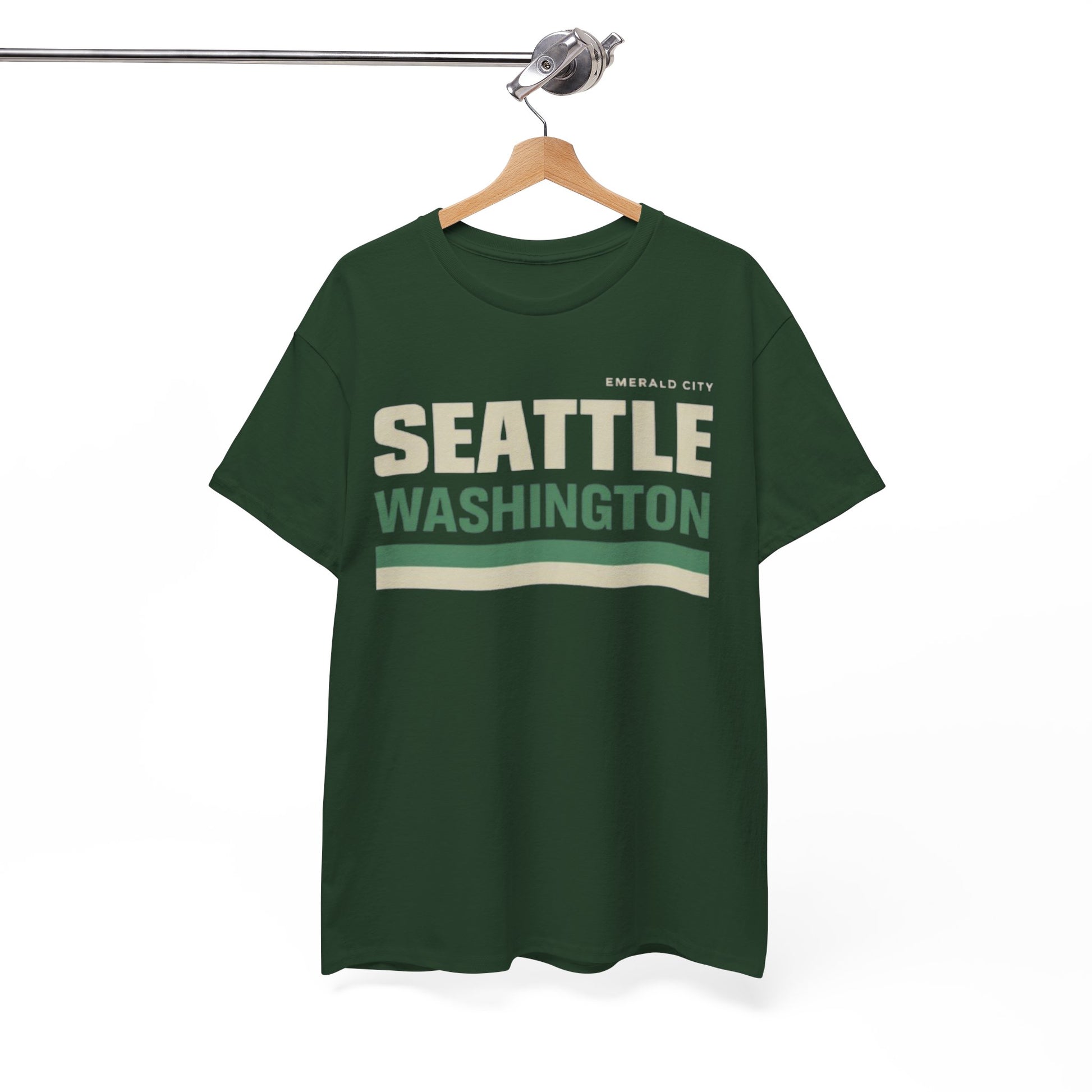 White Smoke Seattle Washington Vintage Tee — Emerald City Retro Graphic T-Shirt