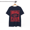 White Smoke Indiana Fever Basketball Tee — Retro Red Checkerboard Team Shirt