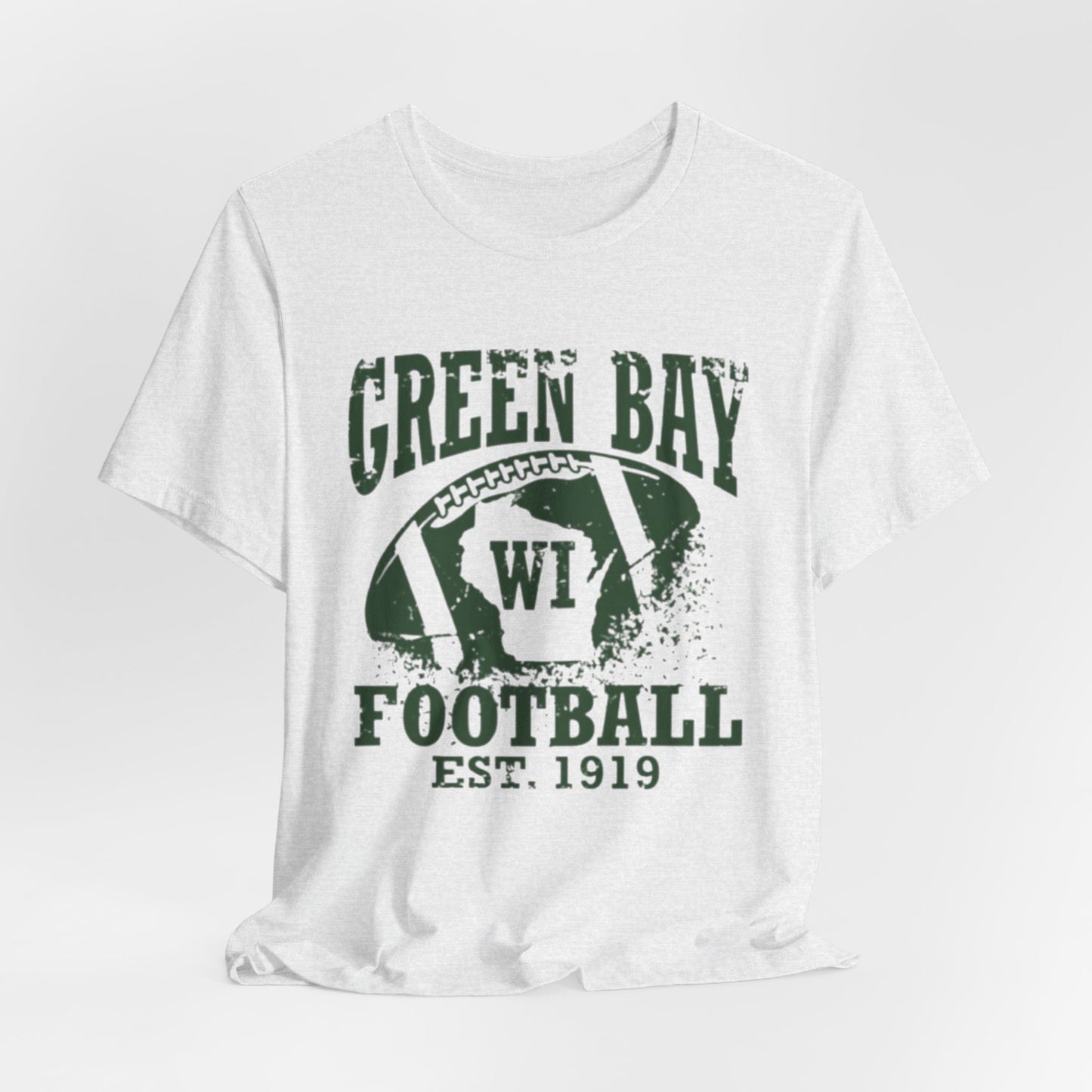 Lavender Green Bay Football Vintage Tee — "Green Bay WI Football Est. 1919"