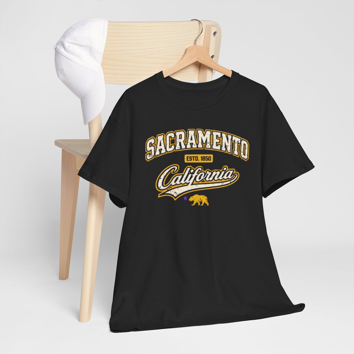 Dark Slate Gray Sacramento California Tee — Retro Collegiate City Shirt