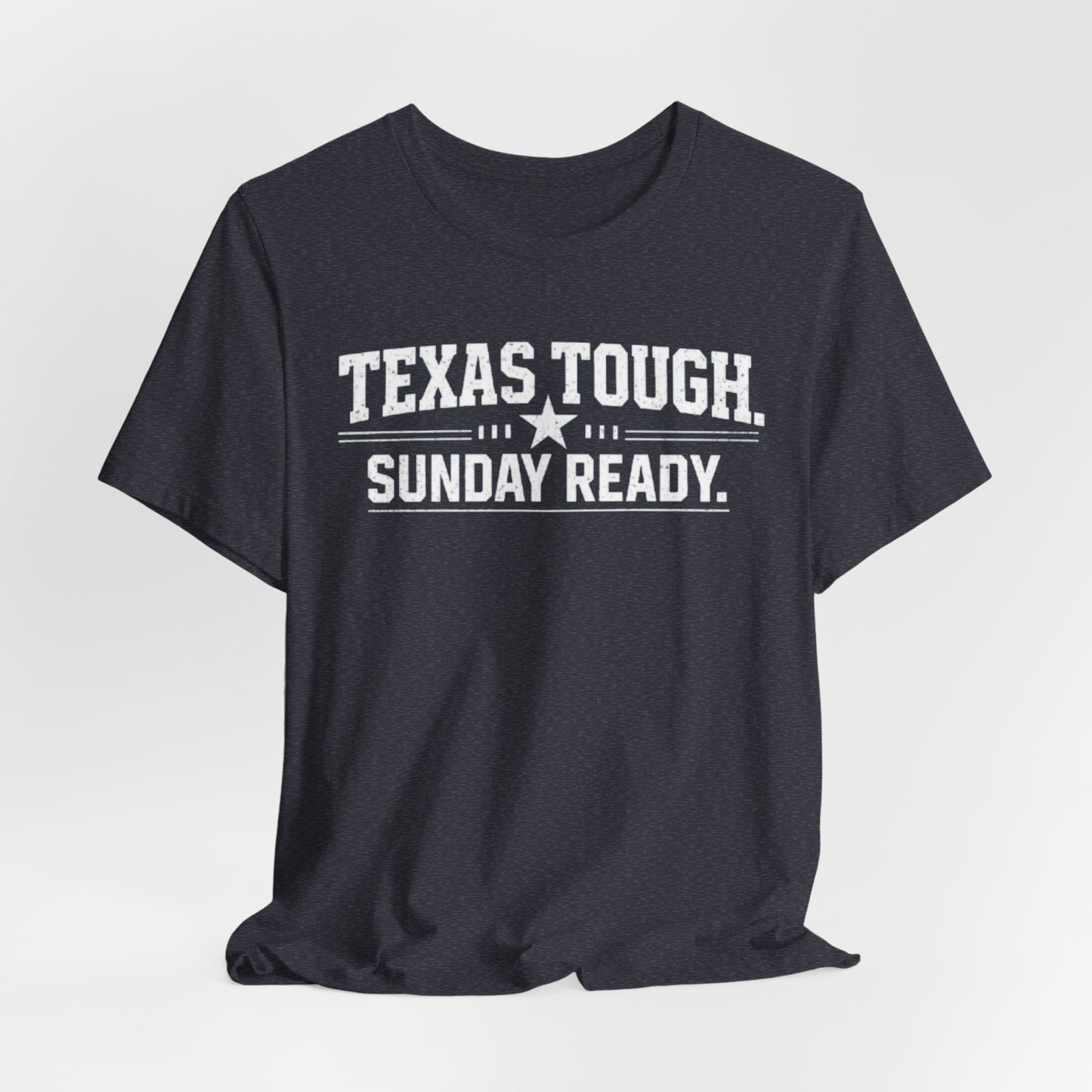Dark Slate Gray Texas Football Shirt – Texas Tough Sunday Ready Dallas Game Day T Shirt