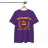 White Smoke San Francisco football  "Faithful to the Bay" T-Shirt — Vintage Golden Gate Crew Tee