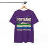White Smoke Portland Pacific Northwest Tee — 1845 Oregon Retro Forest Graphic