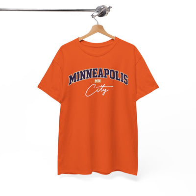 Minneapolis MN City Tee — Retro Script City streetwear t shirt – casual fan outfit, casual fan outfit, image 1.0