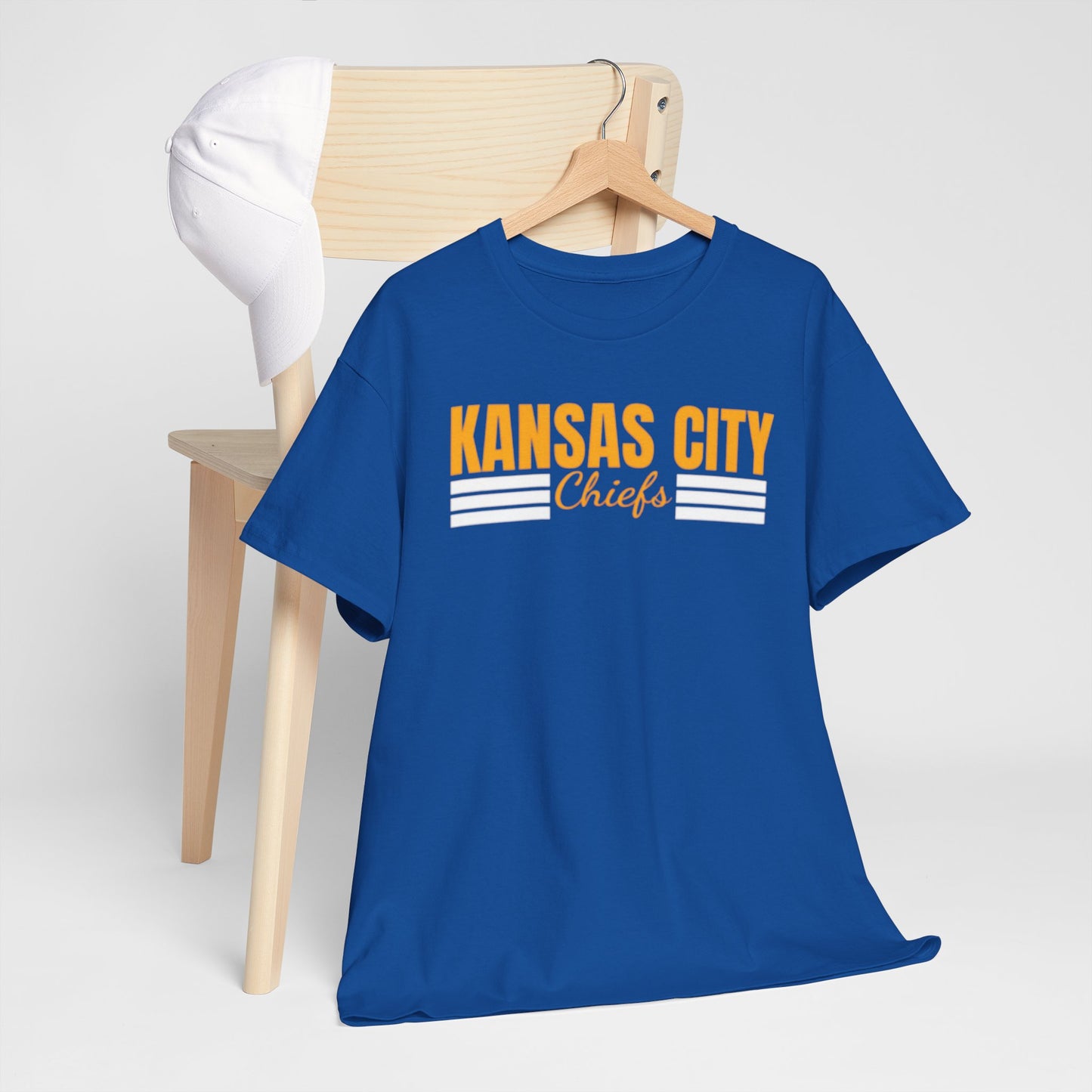 Dark Slate Blue Kansas City Chiefs Retro Stripe T-Shirt