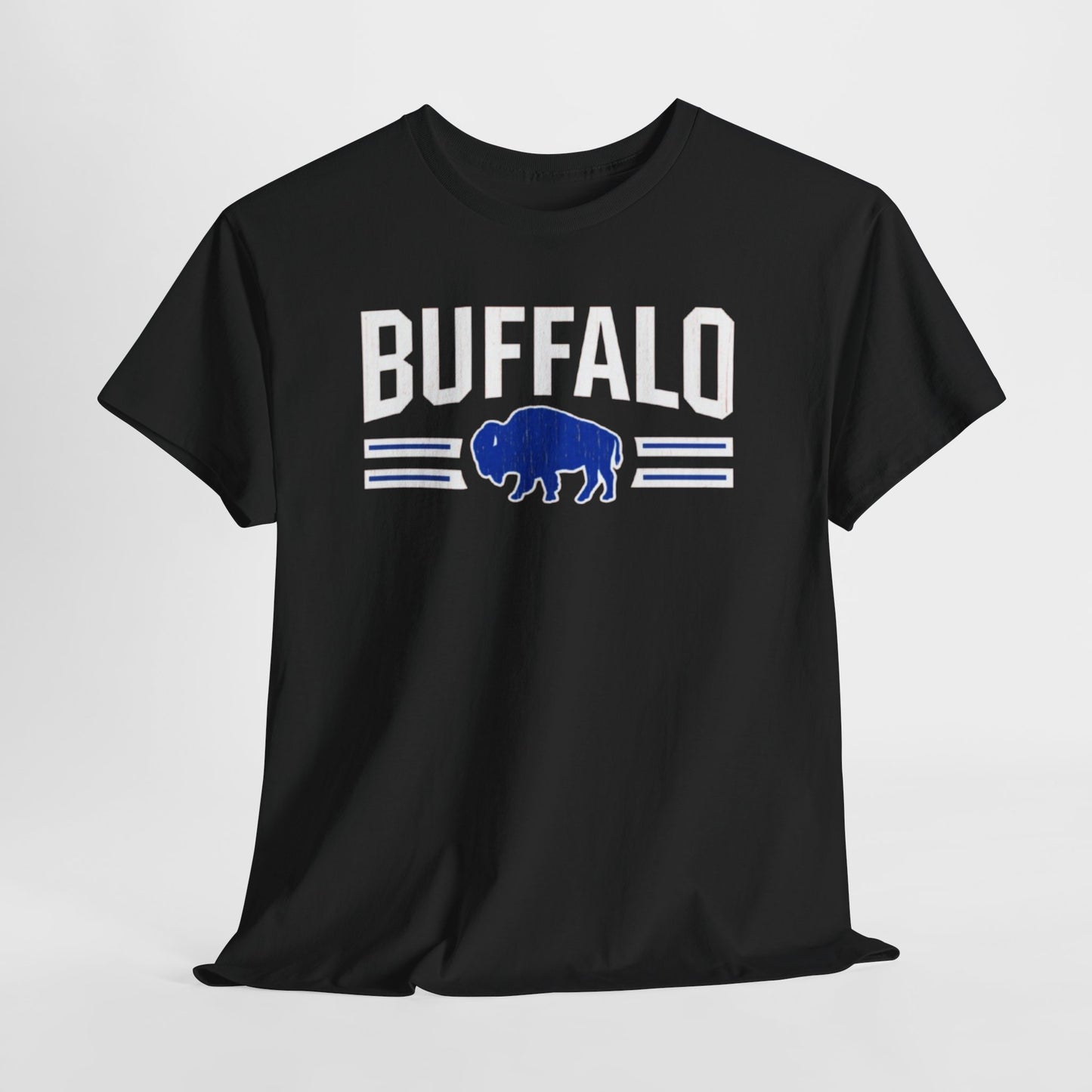 Dark Slate Gray Buffalo Retro Football Tee — Hometown Team Spirit Shirt