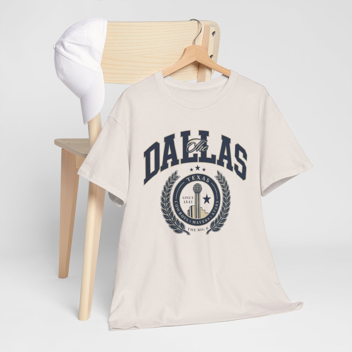 Dallas City Crest Tee — Vintage Collegiate Dallas T‑Shirt