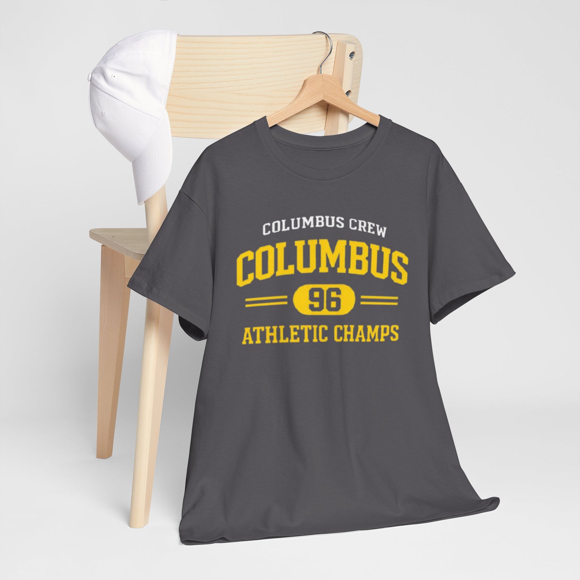 Dim Gray Columbus Crew 96 Athletic Champs T‑Shirt — Retro Sports Tee