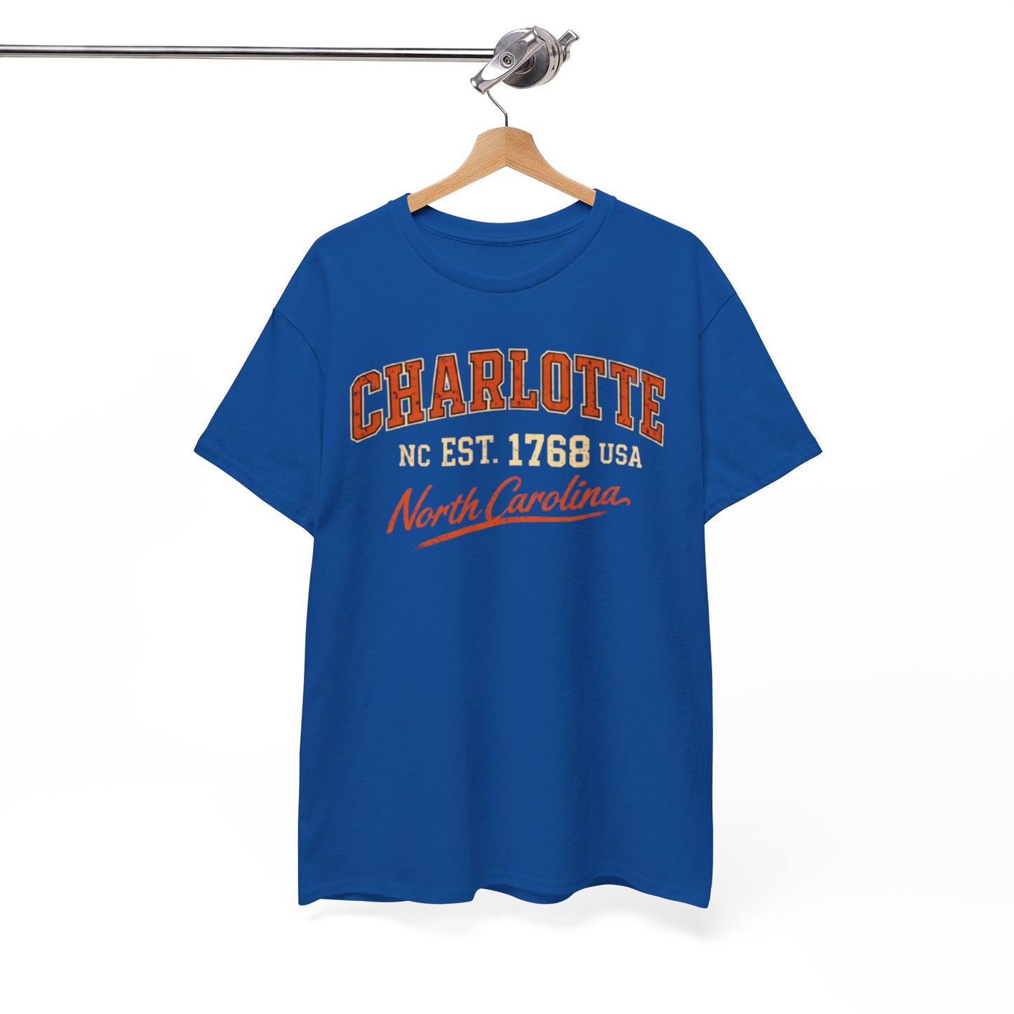 White Smoke Charlotte North Carolina Vintage Tee - "Charlotte NC Est. 1768"