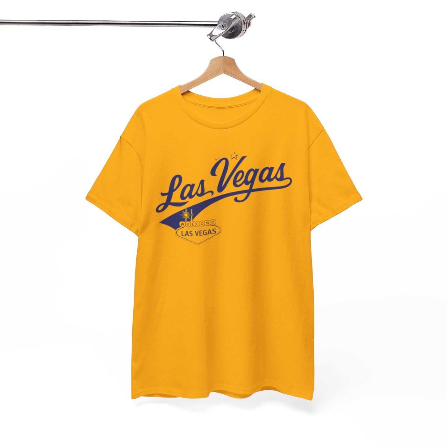 Las Vegas Vintage Script T‑Shirt — Retro Casino Tee