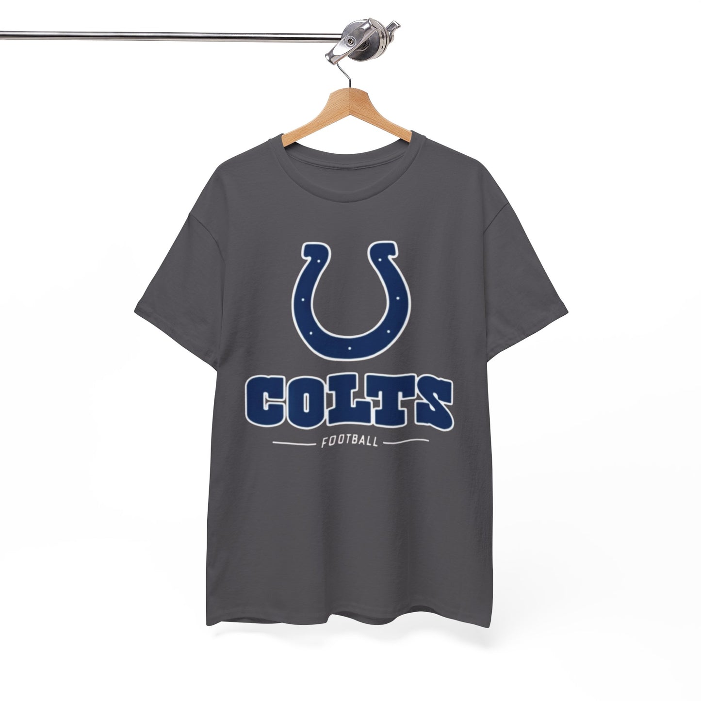 White Smoke Indianapolis Colts  Horseshoe Tee - Retro Football Fan Shirt