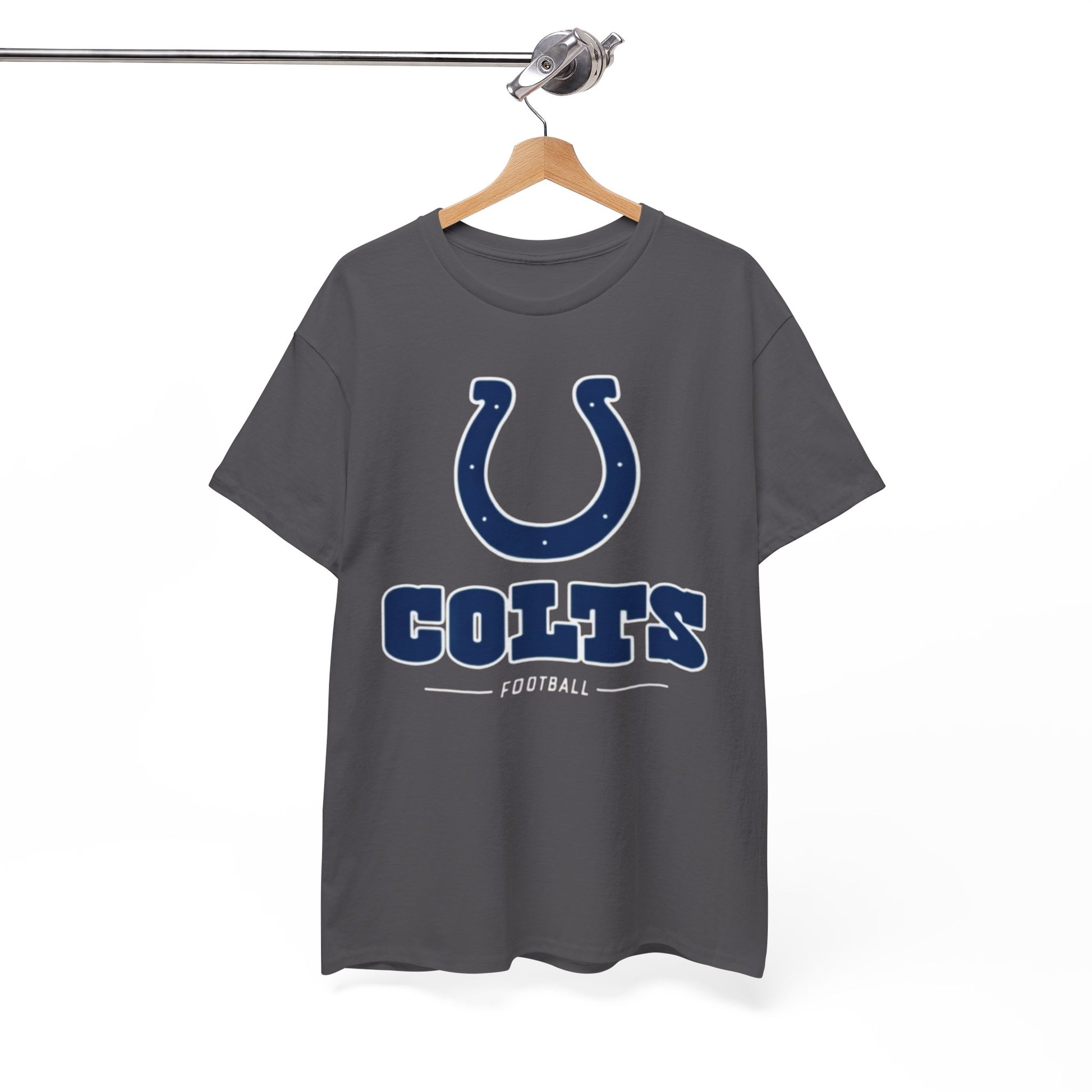 White Smoke Indianapolis Colts  Horseshoe Tee - Retro Football Fan Shirt
