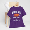 Lavender Buffalo New York "The Queen City" Go Bills T-Shirt