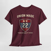 Dark Slate Gray New York Union Made N.Y. 22 Shield T-Shirt — Vintage Athletic Graphic Tee