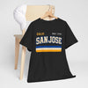 San Jose Retro Stripes Tee — "San Jose" California Est. 1777 Graphic T-Shirt