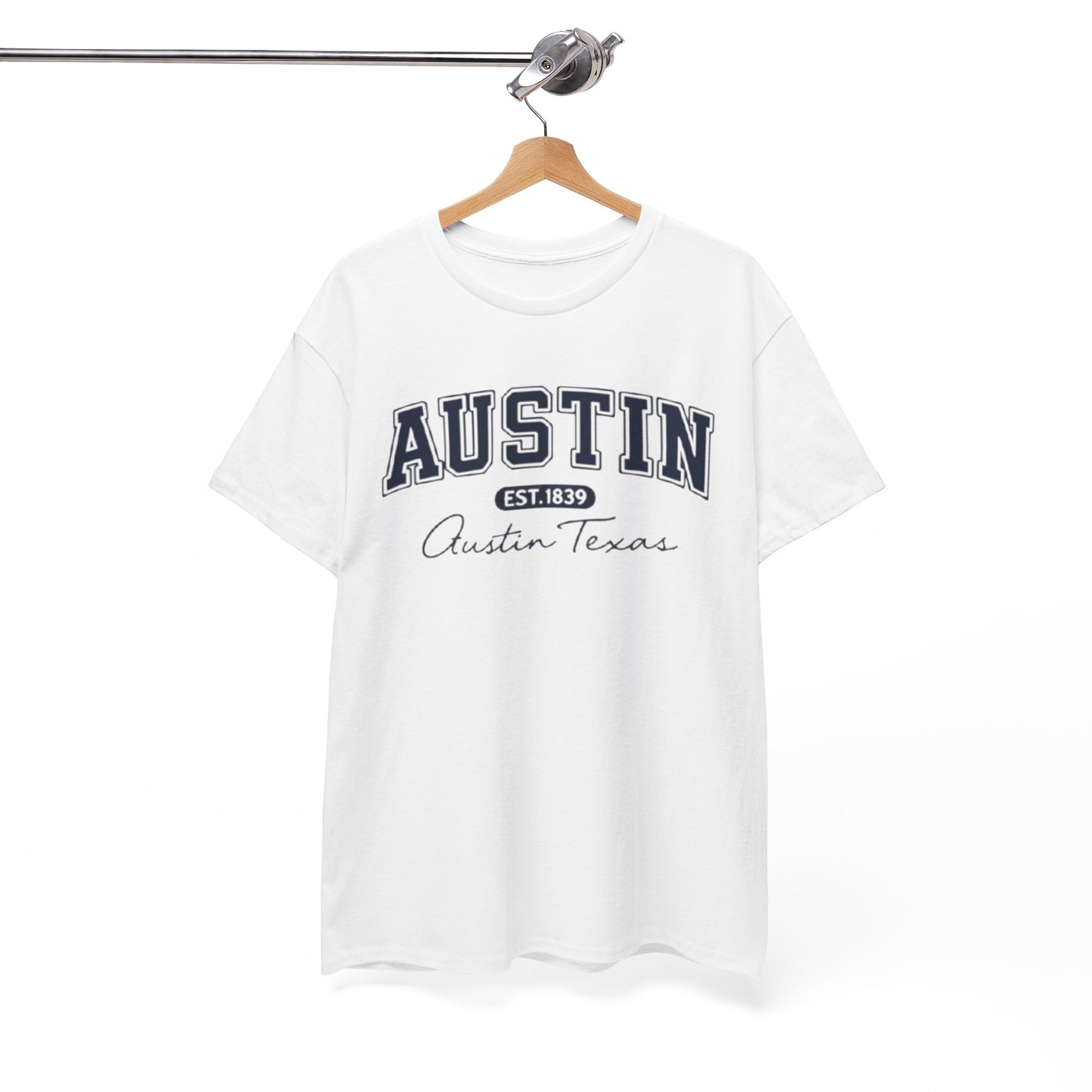 Austin Script College Tee – Austin, Texas Graphic T-Shirt