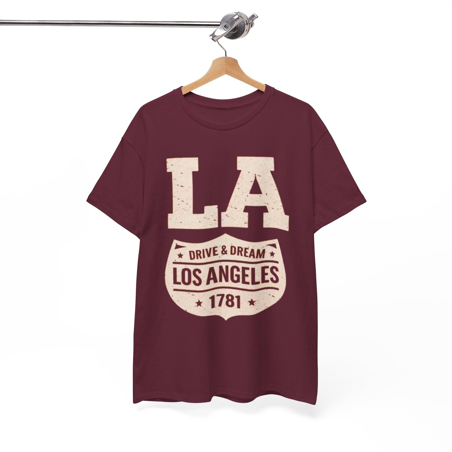 White Smoke Los Angeles Drive and Dream T-Shirt – Oversized West Coast Streetwear City Tee