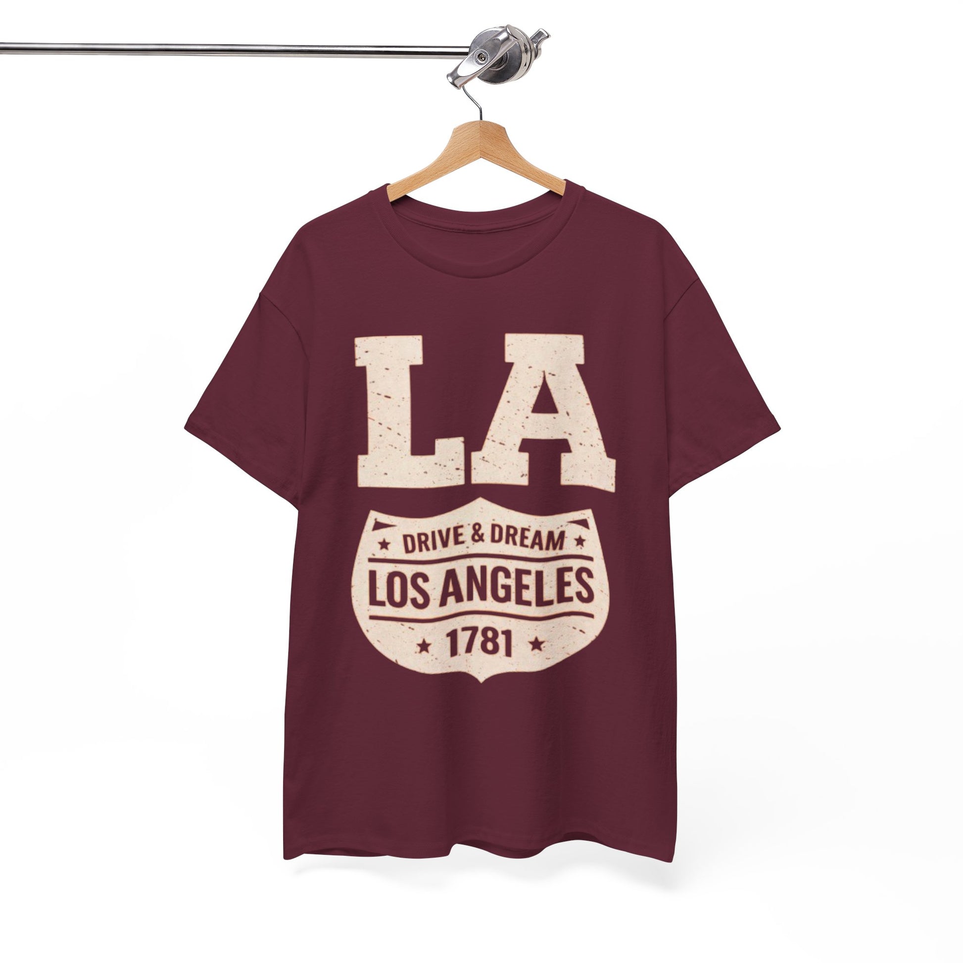 White Smoke Los Angeles Drive and Dream T-Shirt – Oversized West Coast Streetwear City Tee