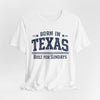 Lavender Texas Football Shirt – Born in Texas Built for Sundays Dallas Game Day T Shirt