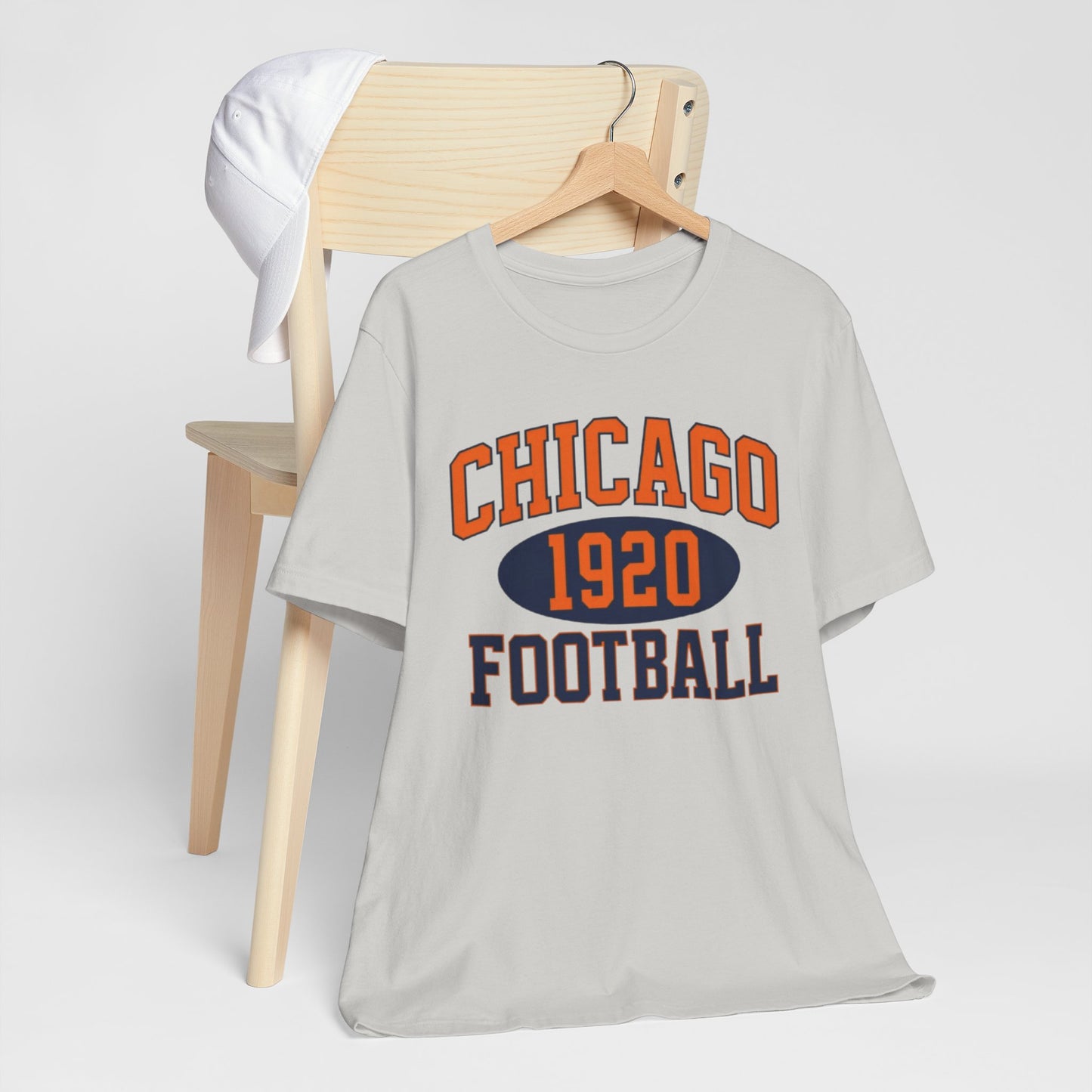 Gray Chicago 1920 Football Shirt – Vintage Varsity Style Game Day T Shirt