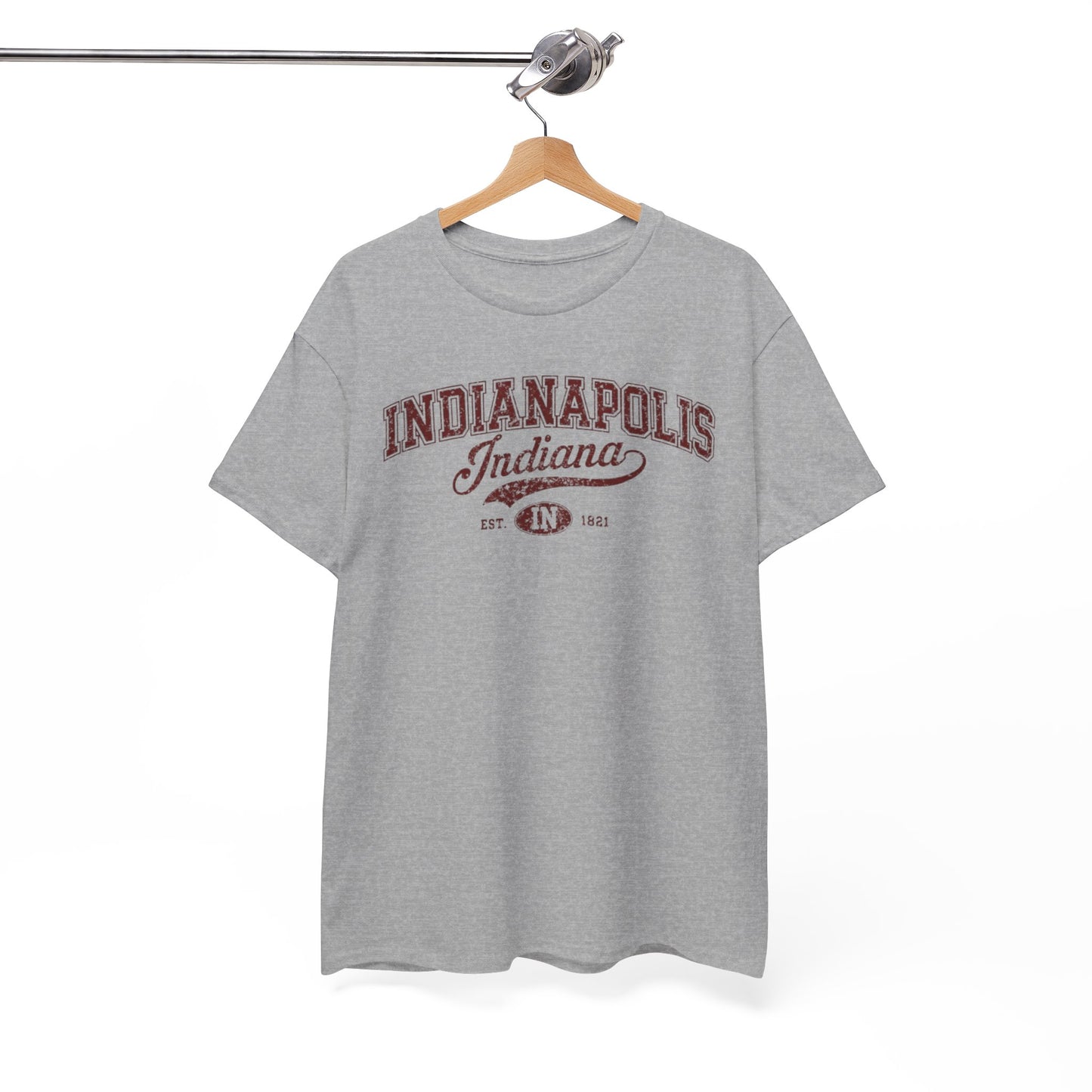 White Smoke Indianapolis Indiana Vintage College Tee Retro City Graphic T Shirt Classic Midwest Shirt