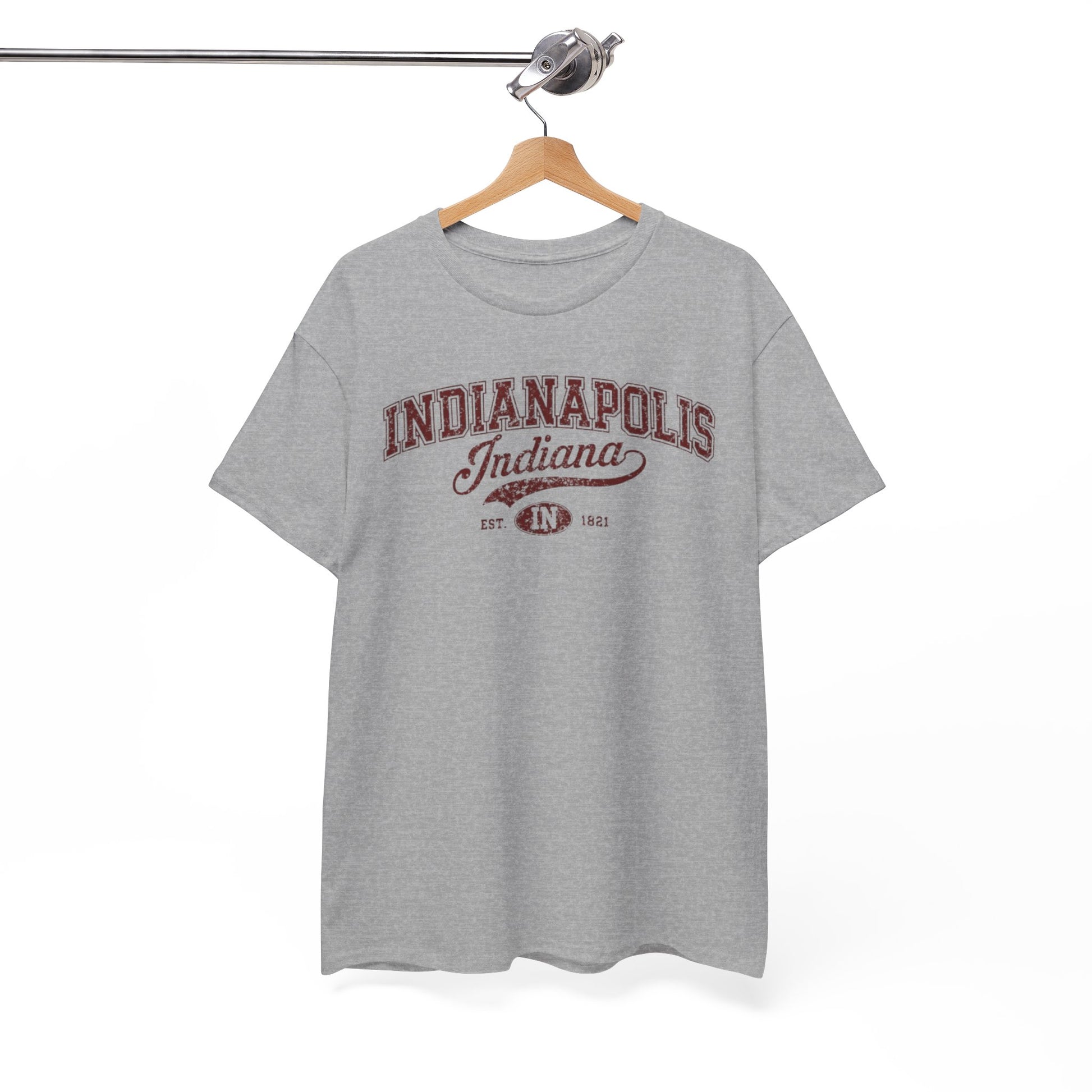 White Smoke Indianapolis Indiana Vintage College Tee Retro City Graphic T Shirt Classic Midwest Shirt