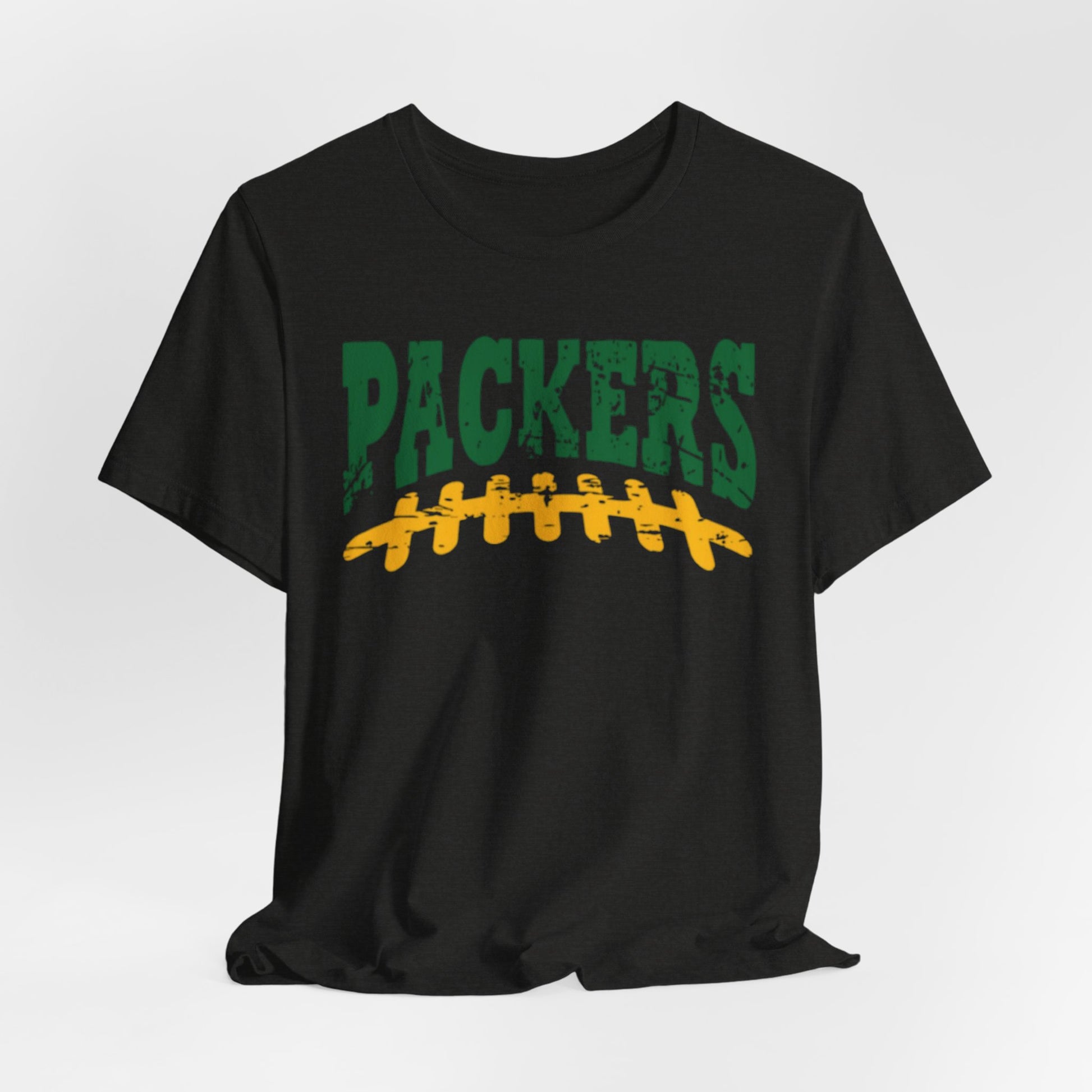 Dark Slate Gray Packers Football Tee — Vintage Green & Gold Gridiron Design