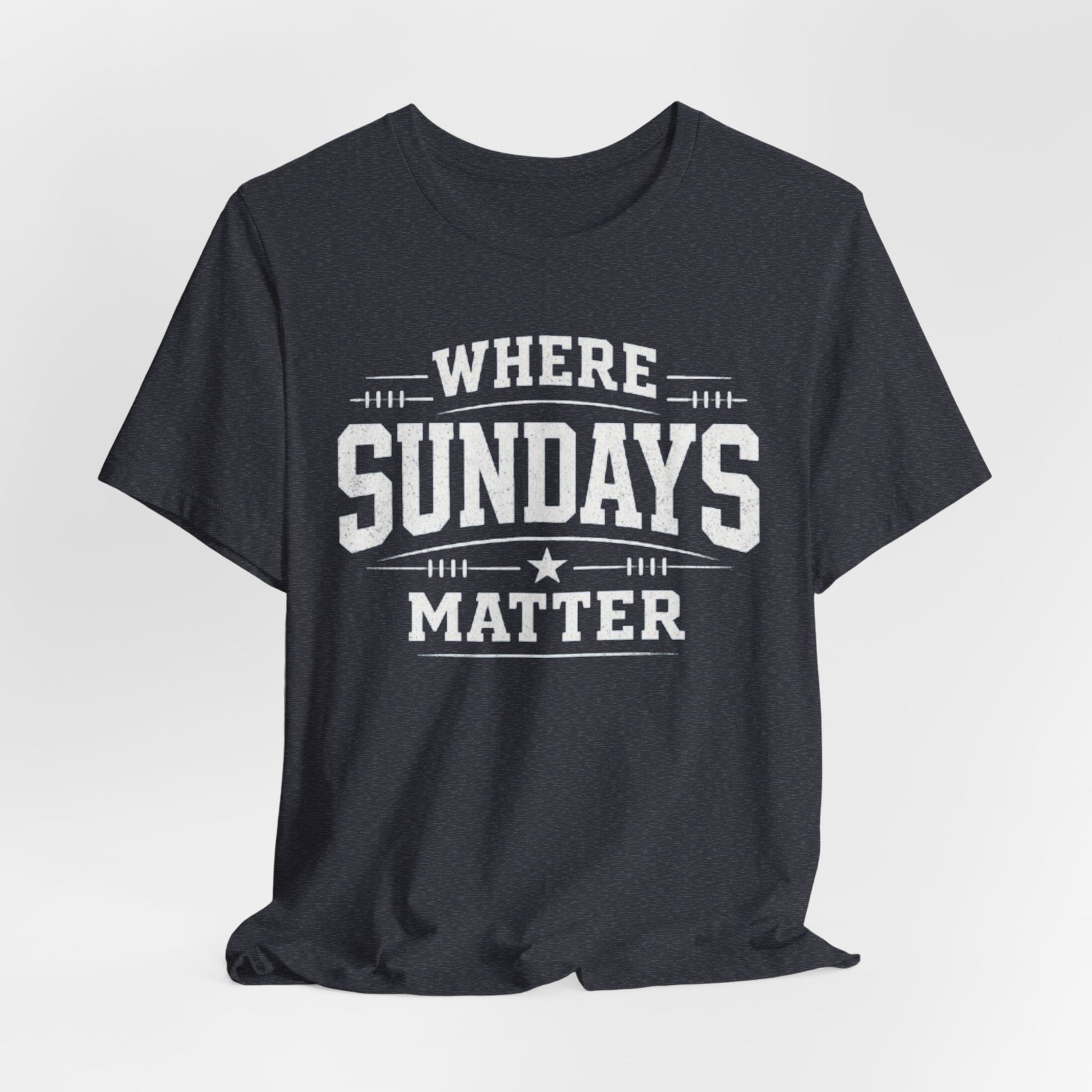 Dark Slate Gray Texas Football Shirt – Where Sundays Matter Dallas Game Day T Shirt for Men