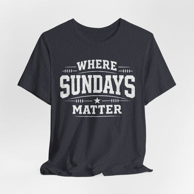 Dark Slate Gray Texas Football Shirt – Where Sundays Matter Dallas Game Day T Shirt for Men