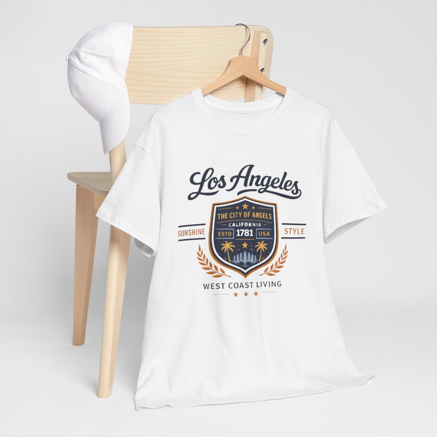 Lavender Los Angeles Vintage Crest Streetwear T-Shirt – City of Angels West Coast Style