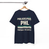 White Smoke Philadelphia PHL Football Tee — Football in Philly Vintage City Shirt