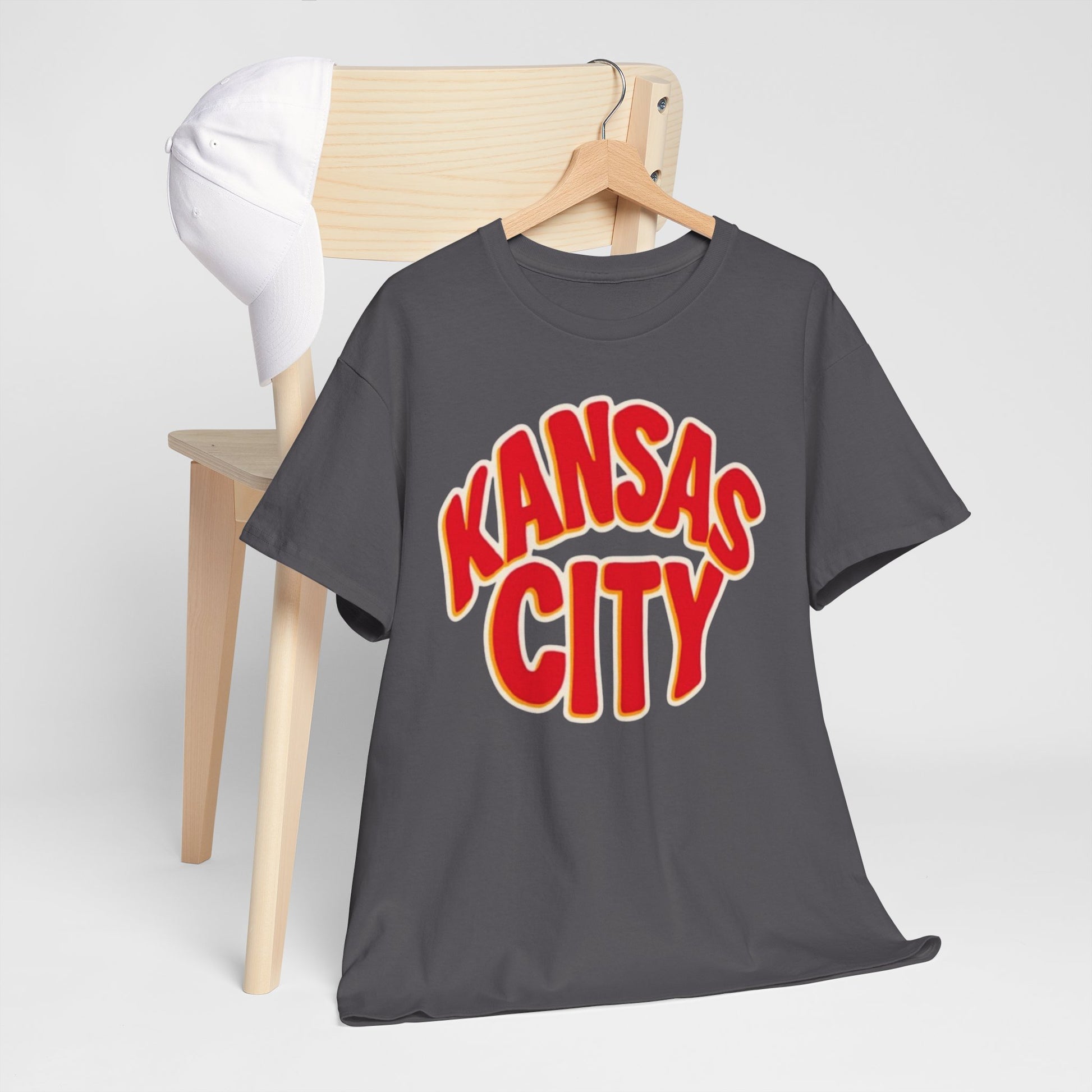 Dim Gray Kansas City Retro Tee — Vintage City Graphic T-Shirt