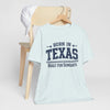 Lavender Texas Football Shirt – Born in Texas Built for Sundays Dallas Game Day T Shirt
