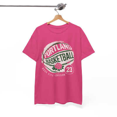 White Smoke Portland Basketball Rose City Tee — Vintage Hoop Shirt