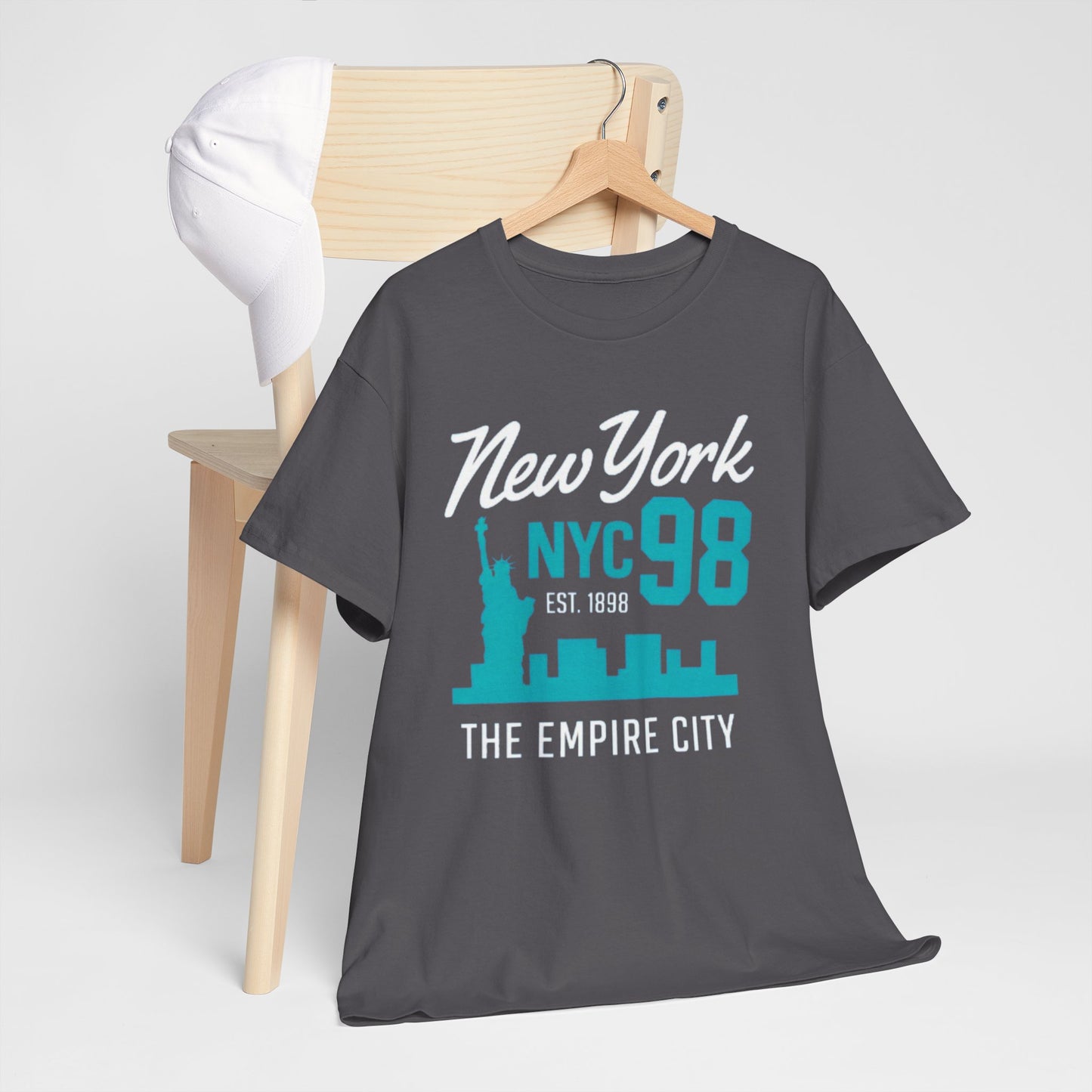 Dim Gray New York T-Shirt NYC 98 – Empire City Urban Athletic Streetwear Tee