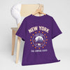 Lavender New York Skyline Tee — 'The Empire State' Vintage City Shirt