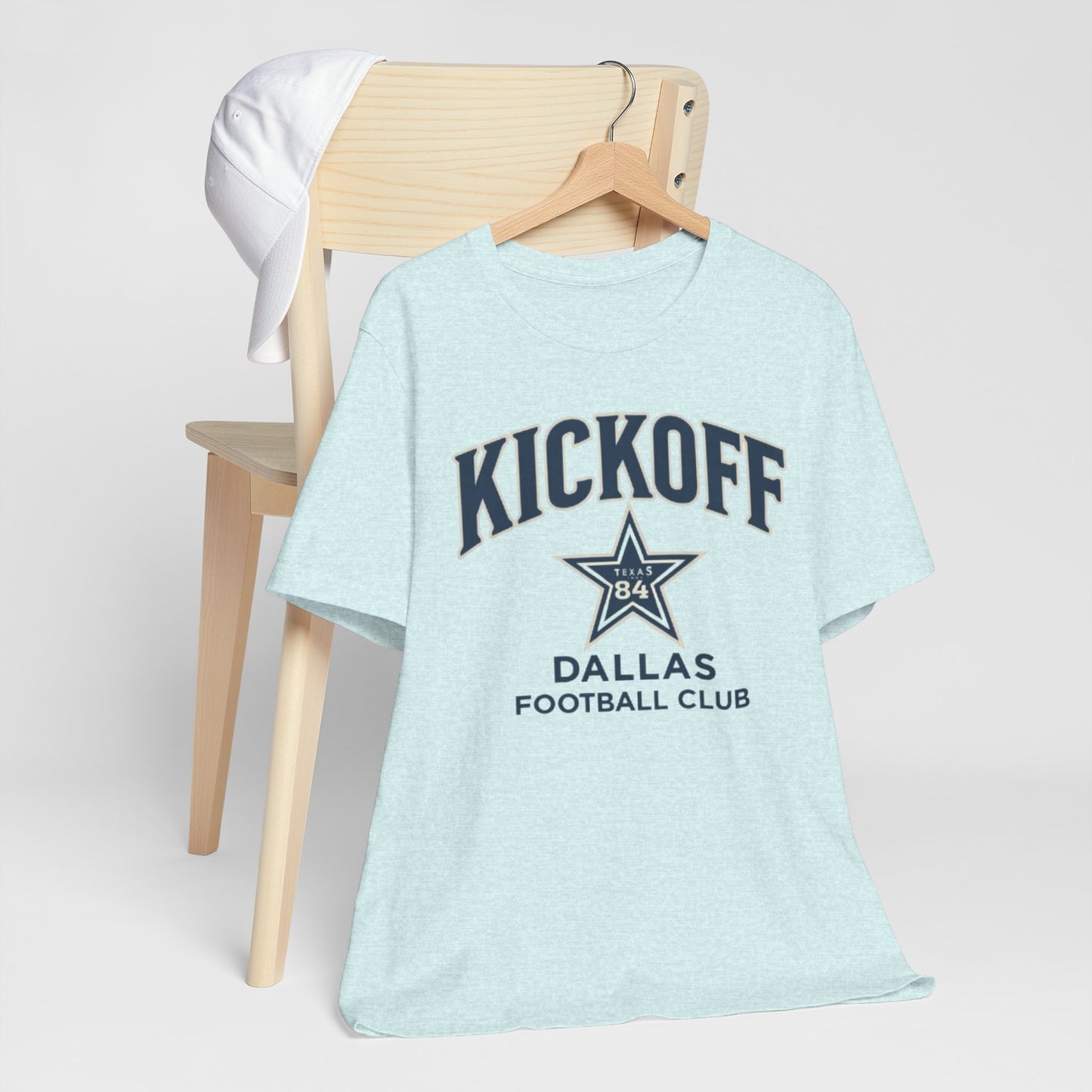 Lavender Kickoff Dallas Football Club Tee — Vintage Star Game Day Shirt