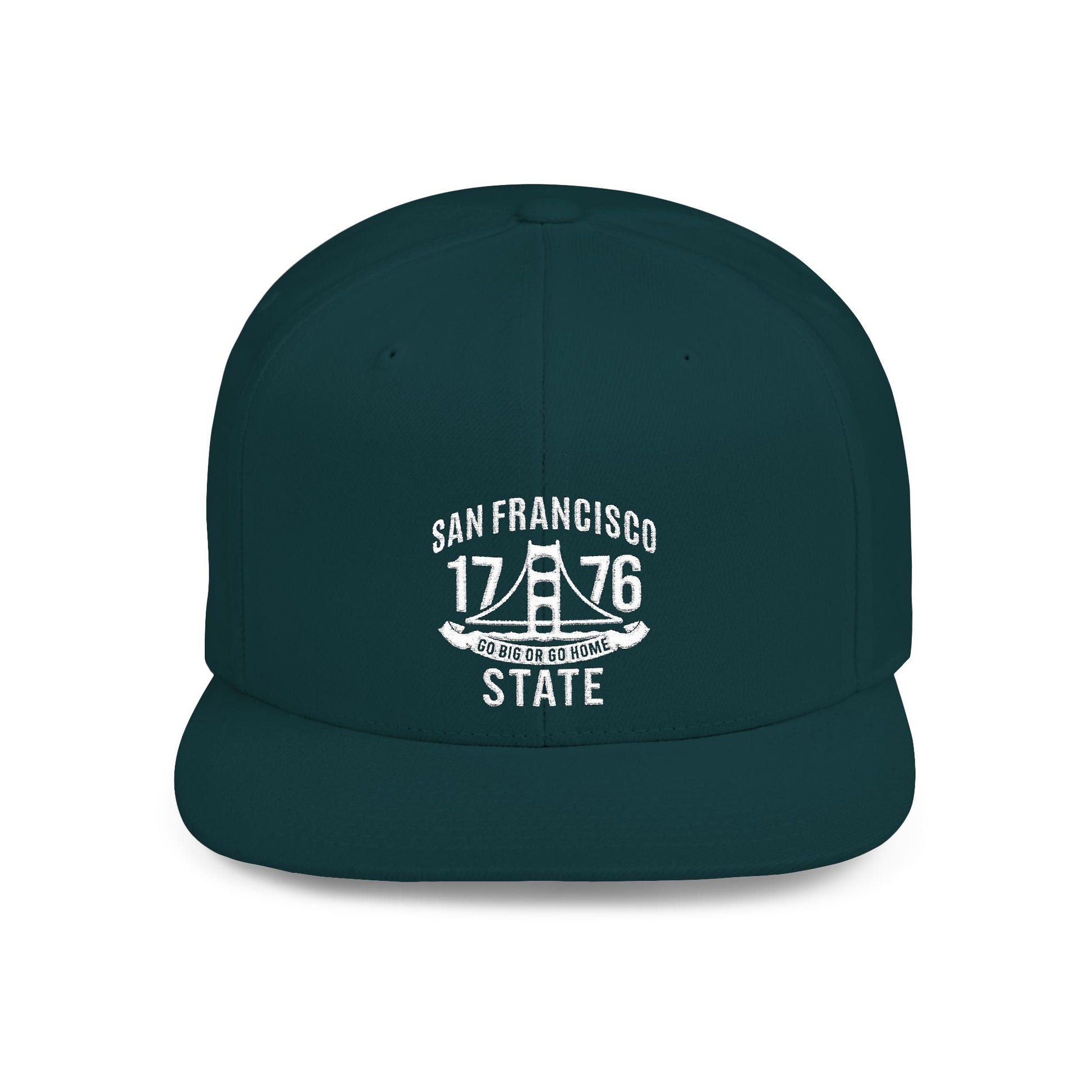 Dark Slate Gray San Francisco 1776 Golden Gate Flat Bill Snapback Hat