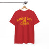 White Smoke Kansas City Chiefs Vintage Football Tee — Retro Script & Player Graphic