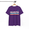 White Smoke Philadelphia PA  T-Shirt – Vintage 90s Streetwear Style Retro Stripes Tee